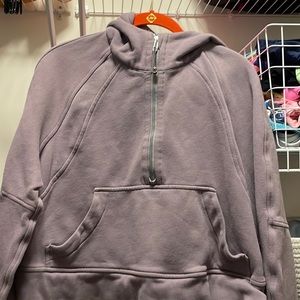 lululemon purple cropped scuba (m/l)